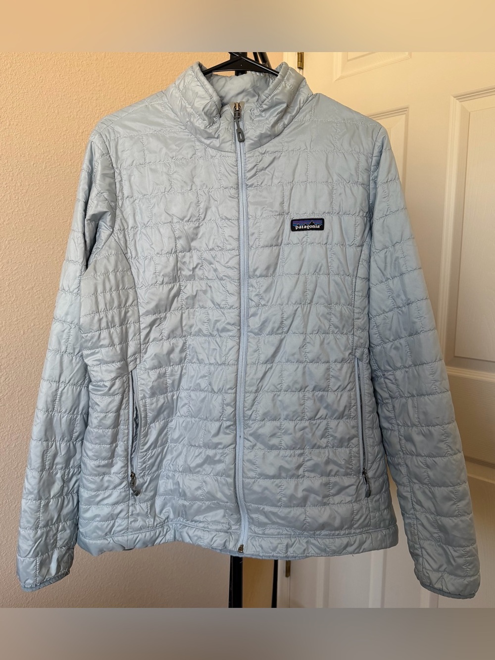 Patagonia Nano Puff women’s XL pale blue brick quilted puffer jacket gorpcore